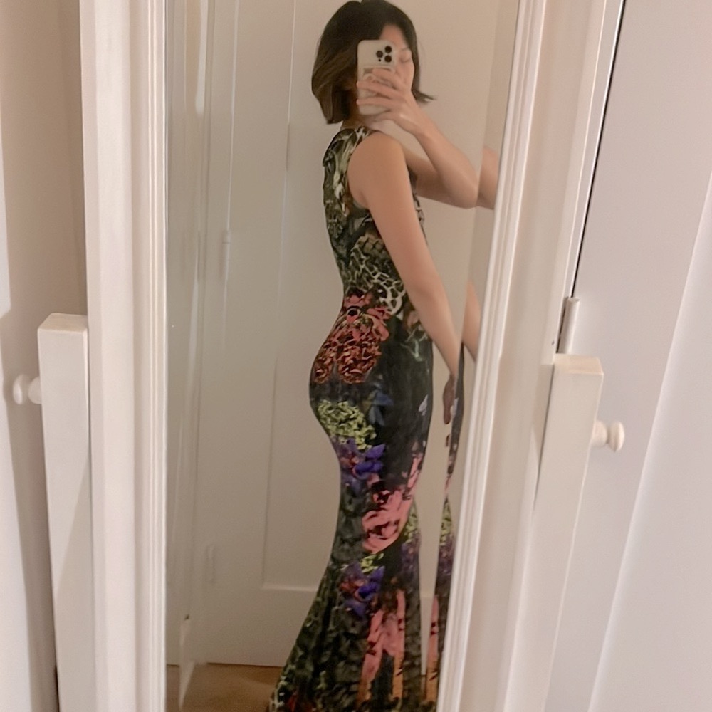 ROBERTO CAVALLI Floral Print floor length gown - Picture 7 of 16
